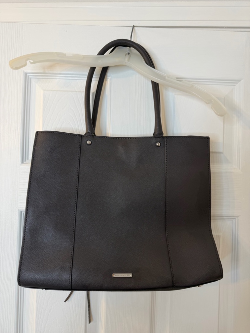Rebecca Minkoff Dark Gray Saffiano Leather Tote